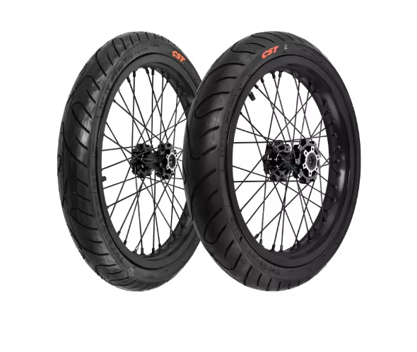 Surron LBX supermoto wheel set.