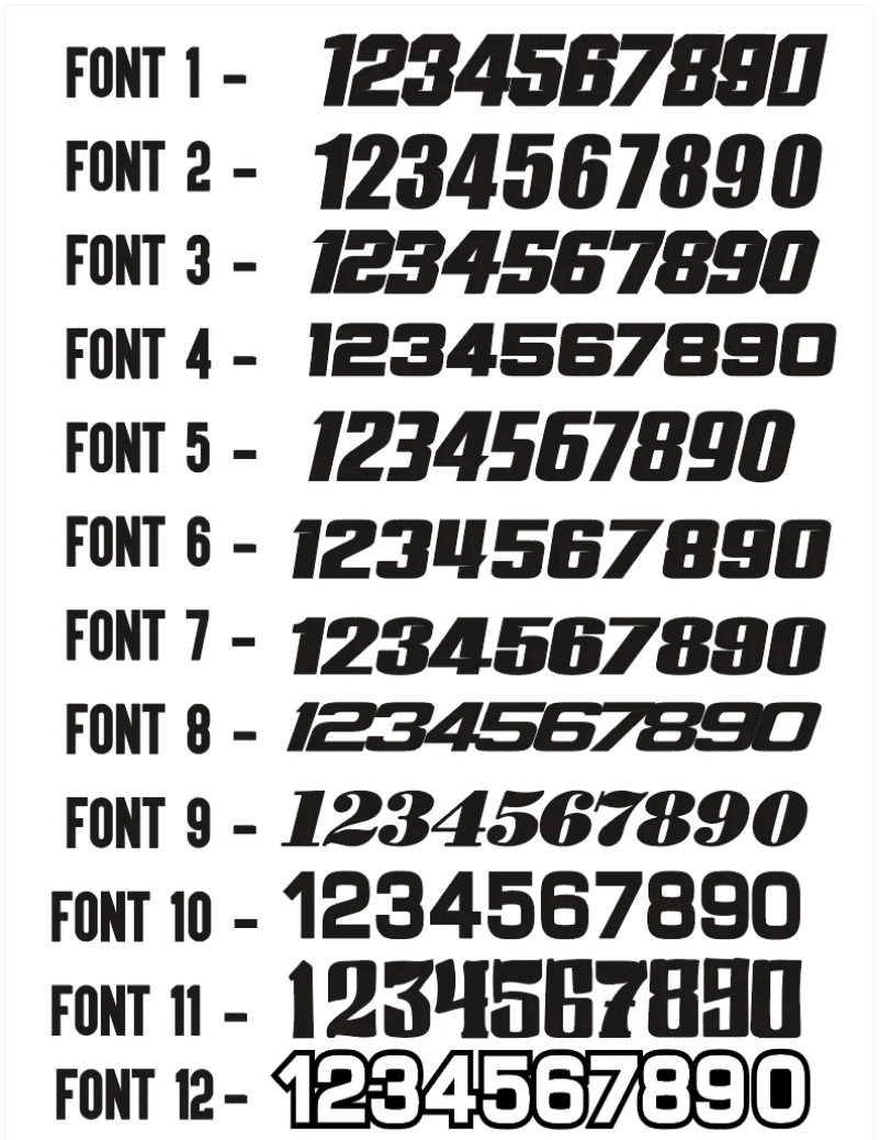 Custom Number Sticker(2 Pack)