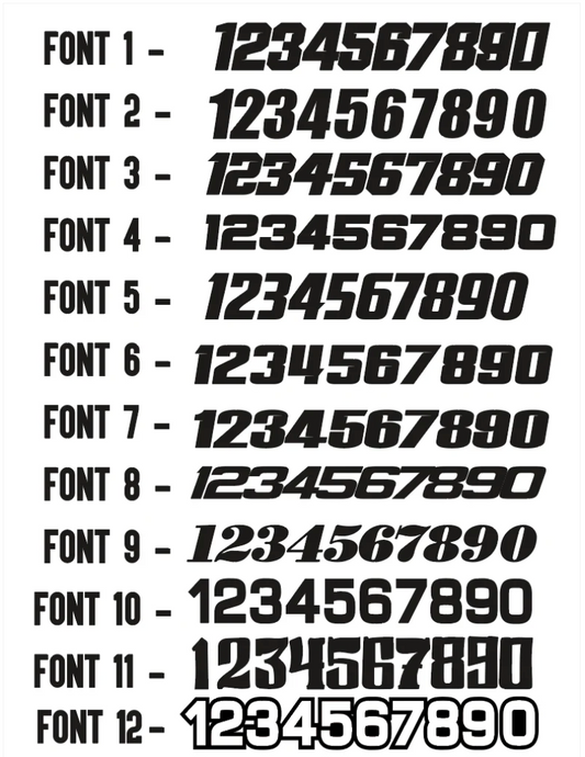 Custom Number Sticker(2 Pack)